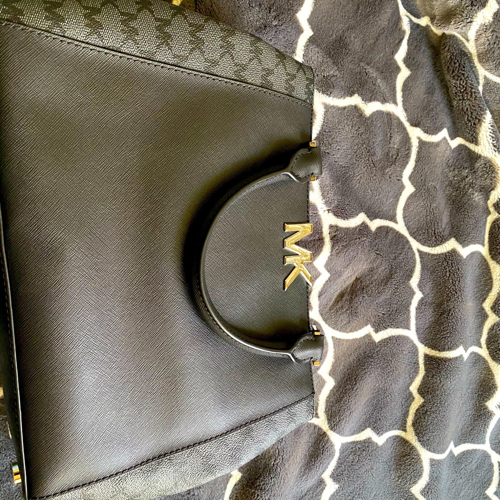 Michael Kors FLORENCE MD SATCHEL Saffiano Leather Purse Handbag MK Bag